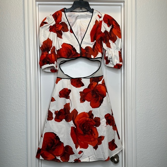 Women’s Autumn Adeigbo red Gisele Dress Dress Sz 8‎ - Picture 2 of 14